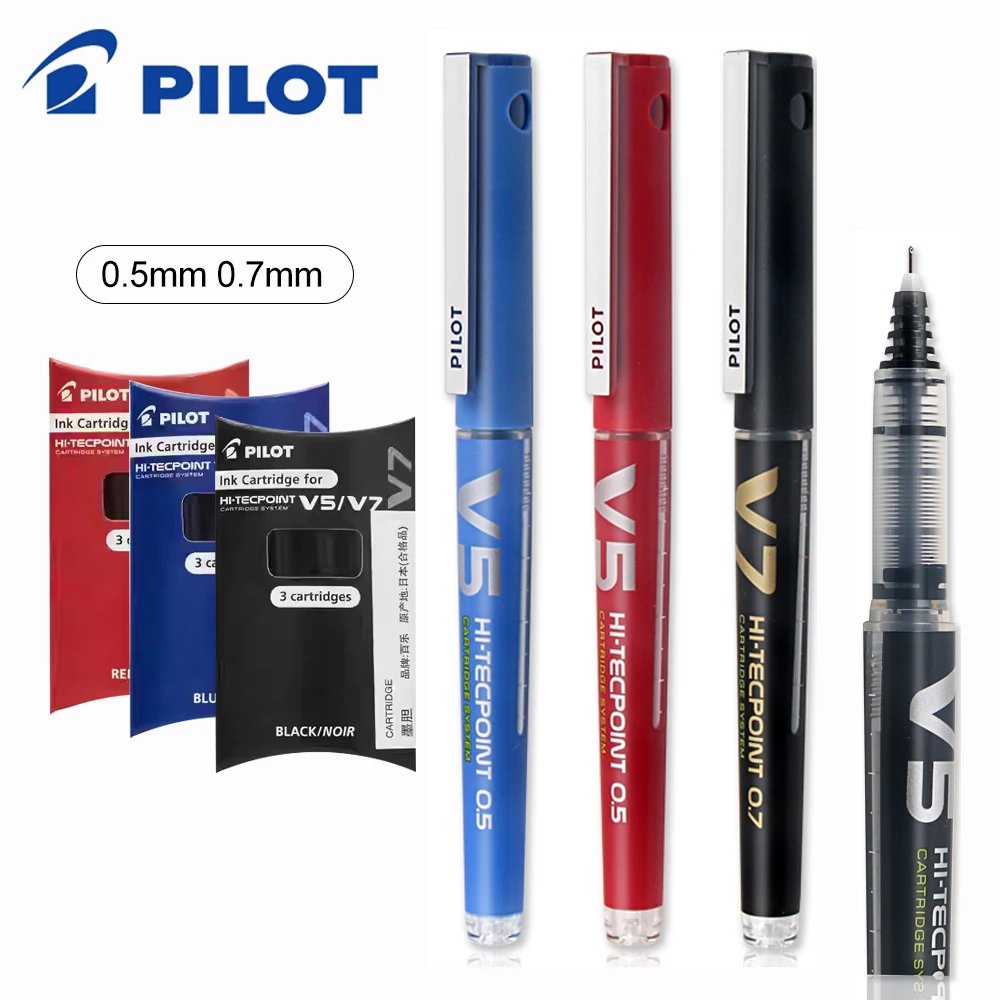 Pilot Pen G2 - 日本パイロット V5/V7 ゲルペンストレート液体交換可能なインクカートリッジ 0.5/0.7 ミリメートル筆記用学校文具オフィスアクセサリー