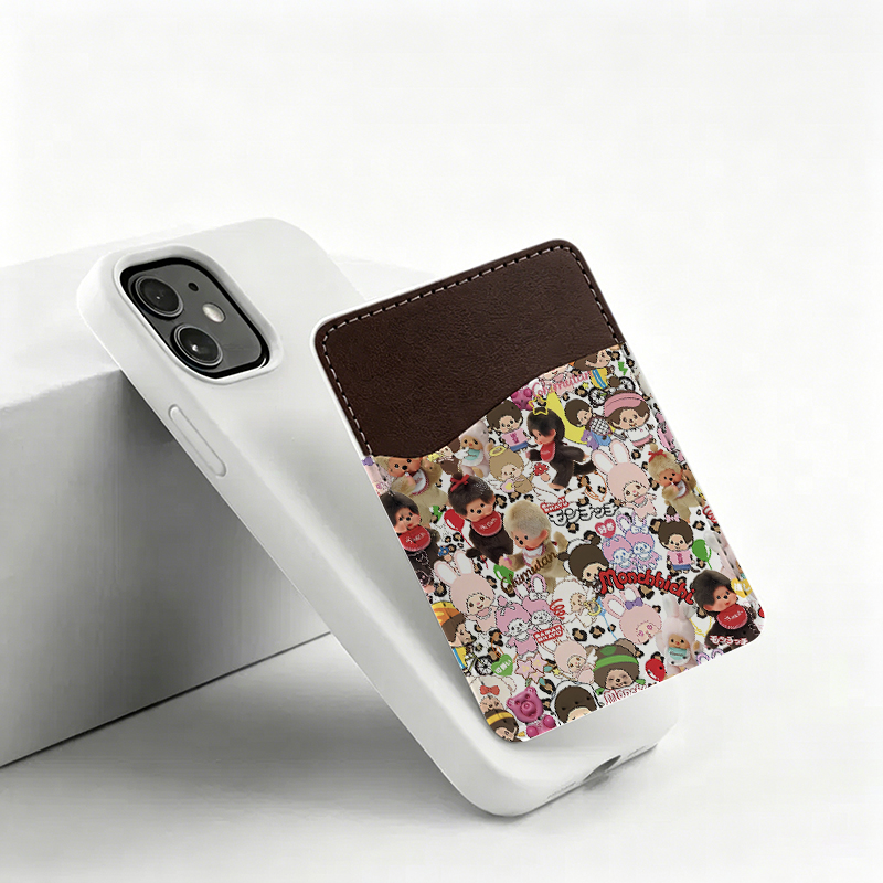 モンチッチ スマホ財布 男女兼用 PUレザー製 スマホ背面用 - Index Card Holder のレビューと価格