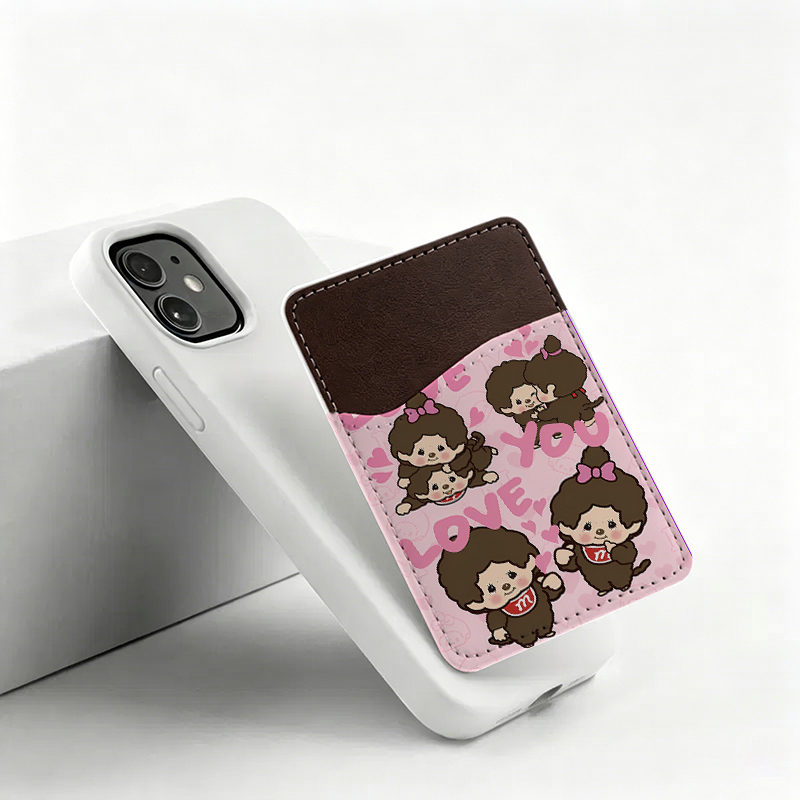 モンチッチ スマホ財布 男女兼用 PUレザー製 スマホ背面用 - Index Card Holder のレビューと価格
