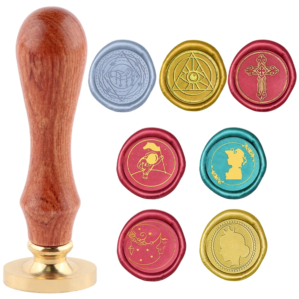 ワックスシールスタンプセット、取り外し可能な丸型真鍮スタンプ - Wax Seal Stamp Set のレビューと価格