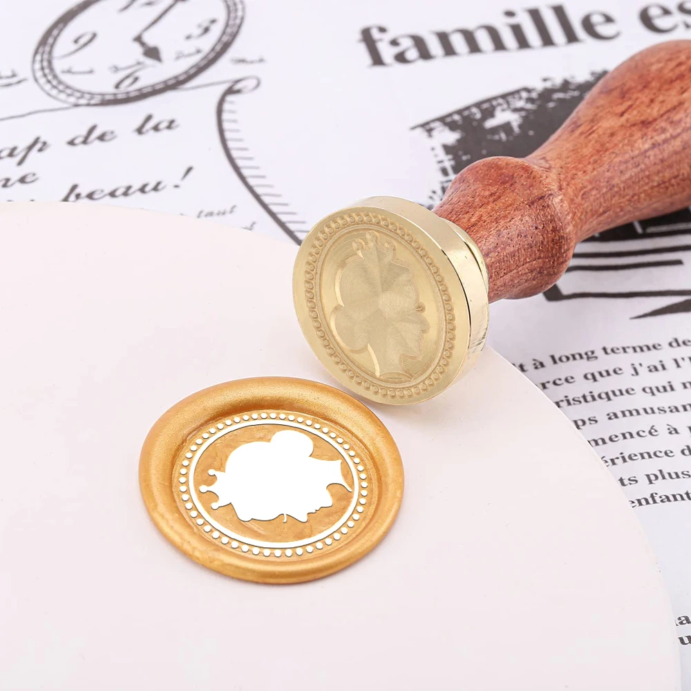 ワックスシールスタンプセット、取り外し可能な丸型真鍮スタンプ - Wax Seal Stamp Set のレビューと価格