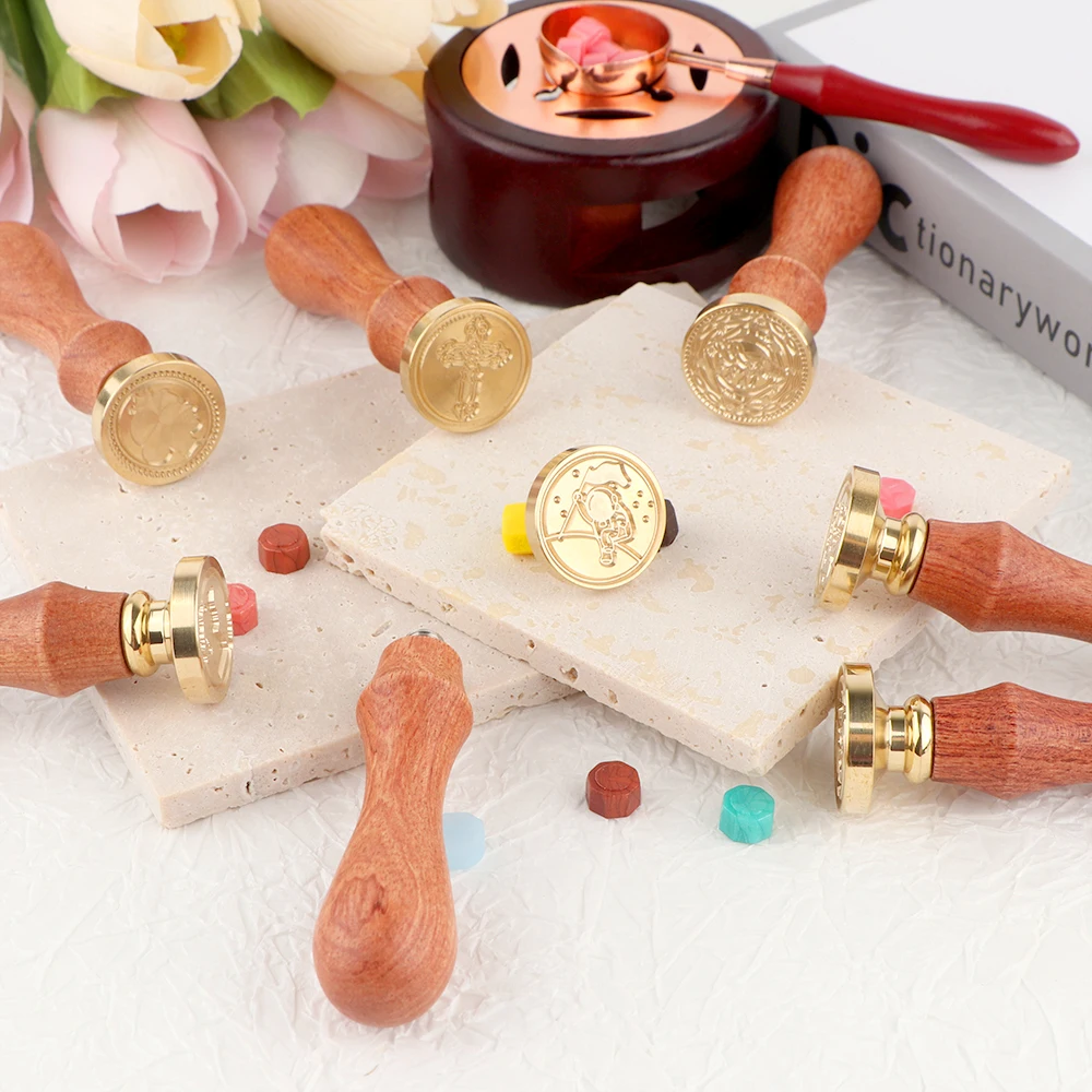 ワックスシールスタンプセット、取り外し可能な丸型真鍮スタンプ - Wax Seal Stamp Set のレビューと価格