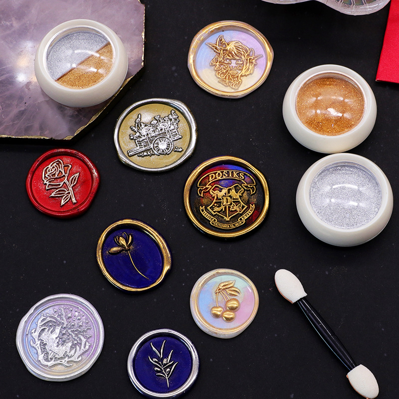 スクラップブッキング用の金型ワックスシール,18色,クリーム - Wax Seal Stamp Set のレビューと価格