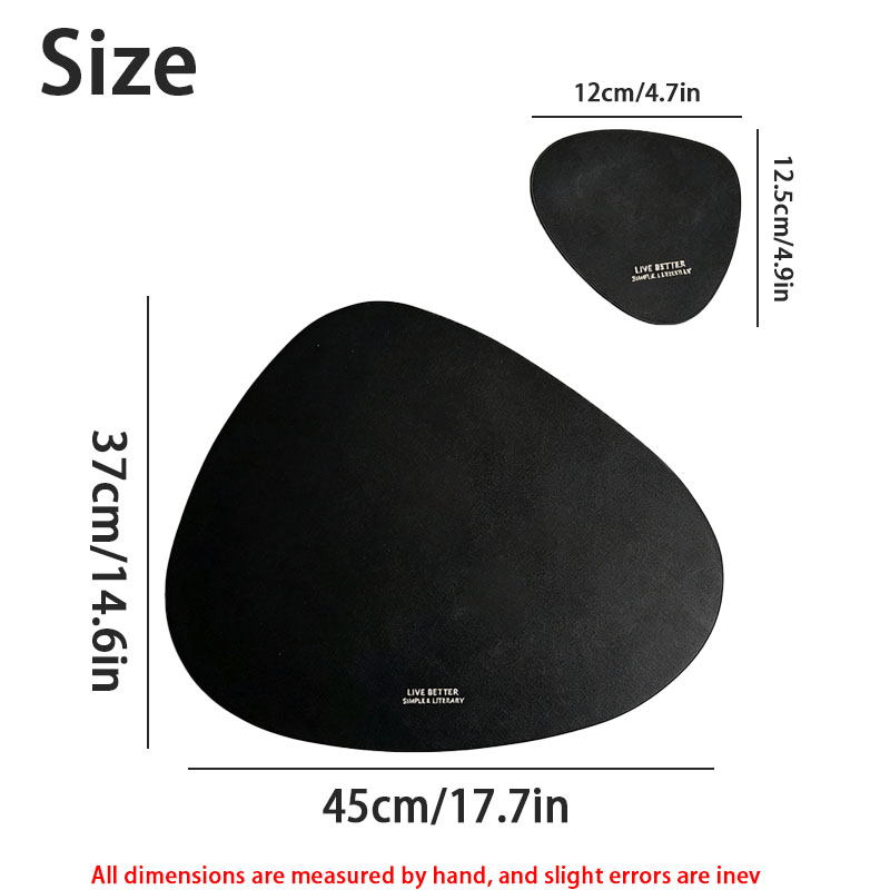 2/4/8/12個入り、拭き取り可能な滑り止め加工を施した涙 - Leather Desk Pad のレビューと価格