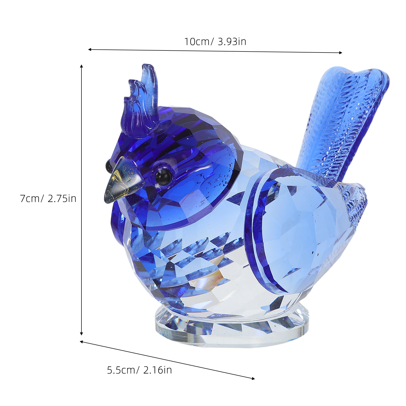 小さなクリスタル製の鳥の彫刻、装飾用のスズメの置物、クリスタ - Paper Weight Crystal のレビューと価格