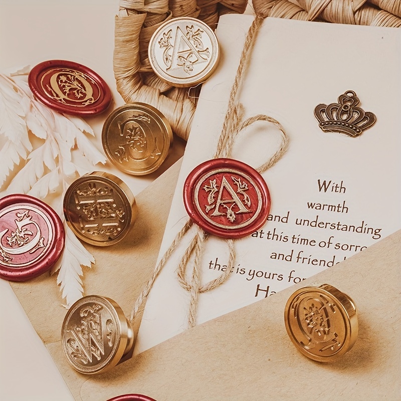 A-m-さまざまな文字のワックスシールスタンプ、真ちゅう製ヘ - Wax Seal Stamp Set のレビューと価格