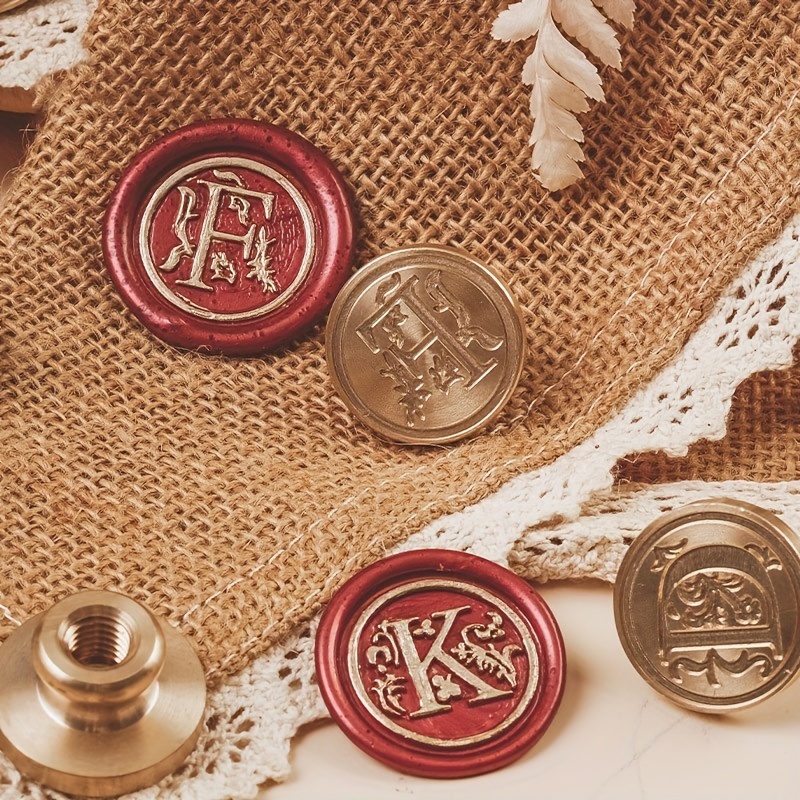 A-m-さまざまな文字のワックスシールスタンプ、真ちゅう製ヘ - Wax Seal Stamp Set のレビューと価格