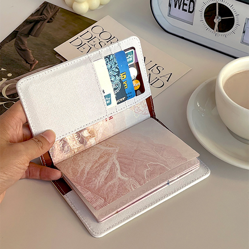 かわいいパンダパスポートカバー少女漫画ピンククマ銀行クレジッ - Index Card Holder のレビューと価格