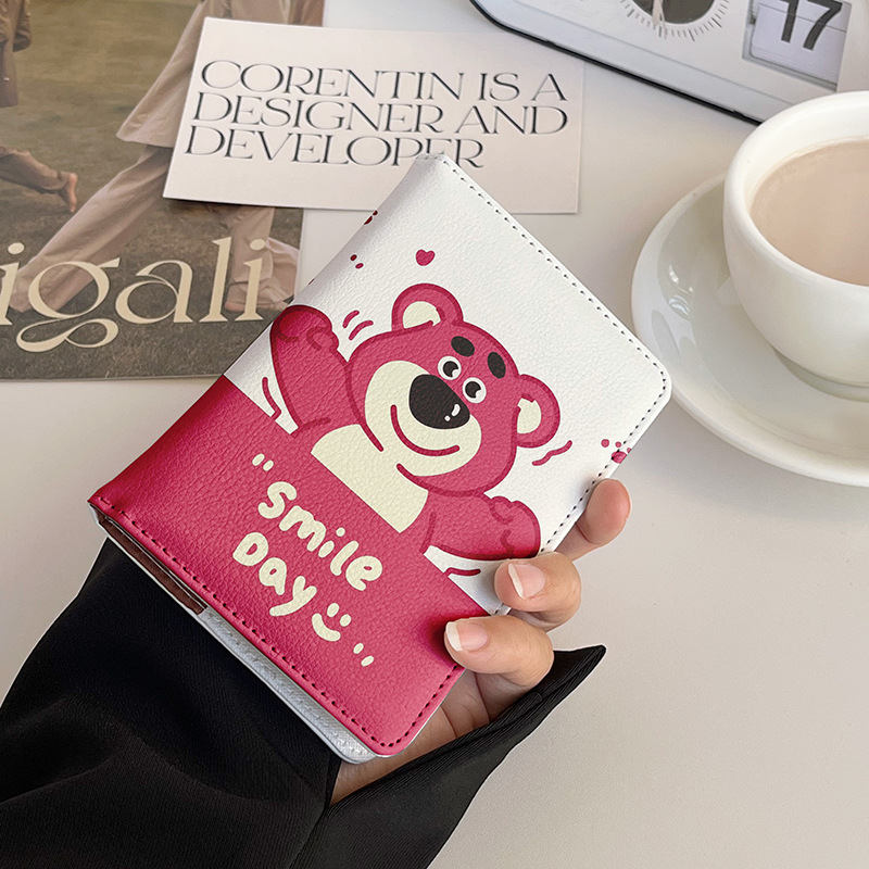 かわいいパンダパスポートカバー少女漫画ピンククマ銀行クレジッ - Index Card Holder のレビューと価格
