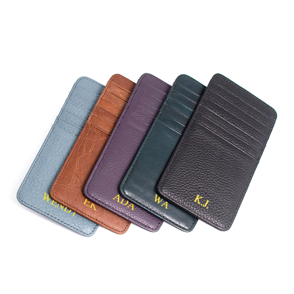 男性と女性のための高級牛革ウォレット,名前と小さな牛革のカー - Index Card Holder のレビューと価格