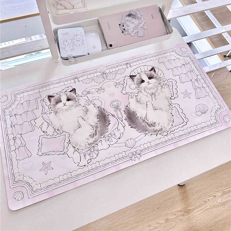 ラグドール猫シリーズの革製テーブルマット、大きなマウスパッド - Leather Desk Pad のレビューと価格
