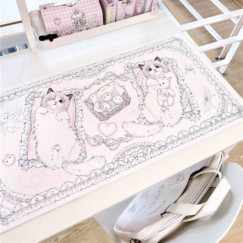 ラグドール猫シリーズの革製テーブルマット、大きなマウスパッド - Leather Desk Pad のレビューと価格